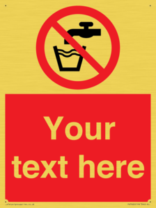 Custom prohibition not drinking water